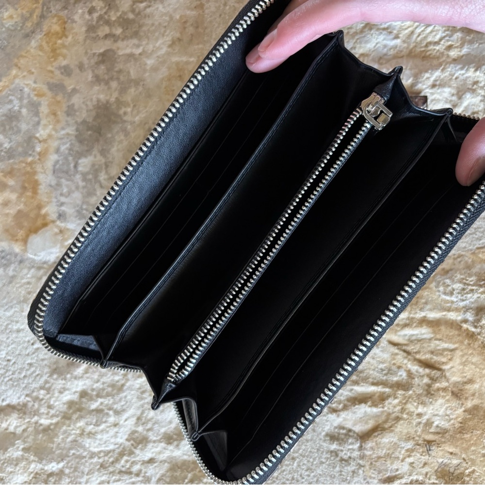 Snake Print Python Zip Continental Wallet - image 3